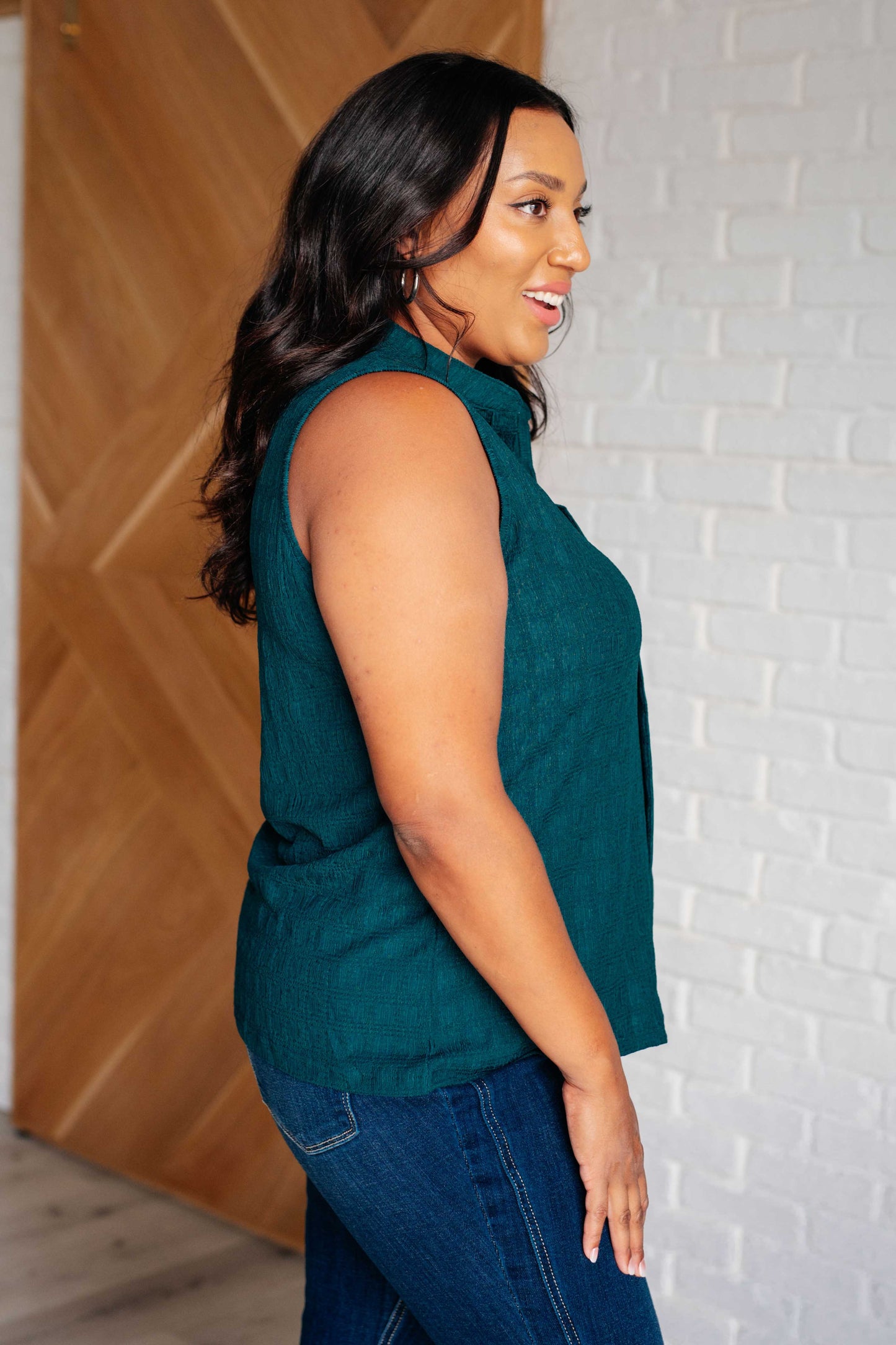 Wren Top in Deep Green