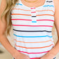 Need A Favor Colorful Henley Tank