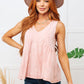 Never Second Best V-Neck Blouse in Peach