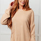 No Plain Jane Oversized Sweatshirt in Khaki