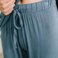 Top and Bottom Lounge Set in Dusty Blue