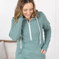 Pixie Pocket Halfzip Hoodie - Sage