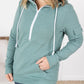 Pixie Pocket Halfzip Hoodie - Sage