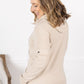 Pixie Pocket Halfzip Hoodie - Oatmeal