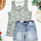 Renee Ruffle Tank Top - Camo