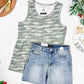 Renee Ruffle Tank Top - Camo