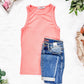Tara Ribbed Tank - Coral
