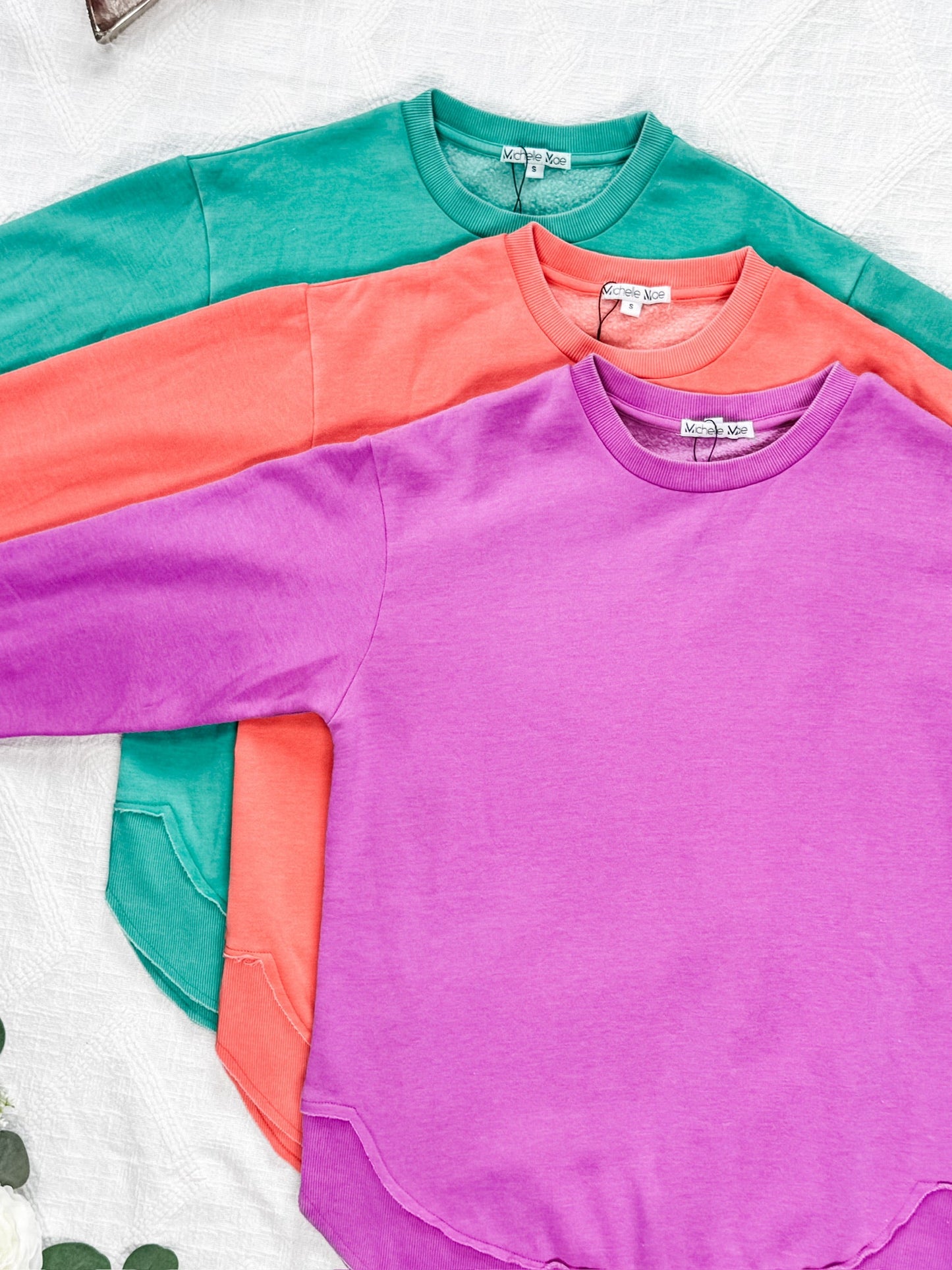 Vintage Wash Pullover - Vivid Orchid
