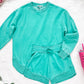 Vintage Wash Pullover - Caribbean Green