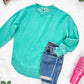 Vintage Wash Pullover - Caribbean Green