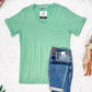 Sophie Pocket Tee - Mint