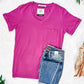 Sophie Pocket Tee - Magenta