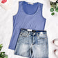 Luxe Crew Tank - Denim