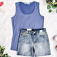 Luxe Crew Tank - Denim