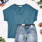 Sierra Pocket Top - Light Teal