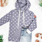 Hailey Pullover Hoodie - Slate Purple Floral