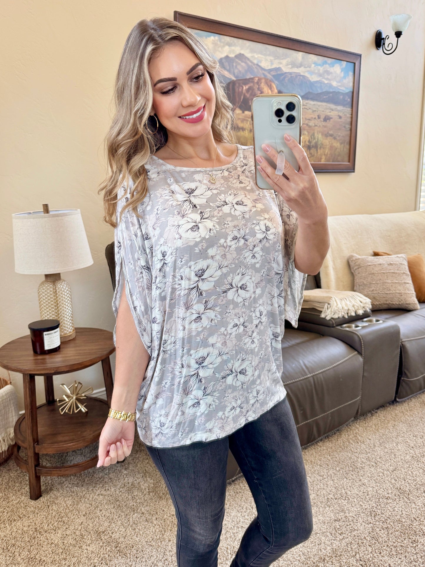 Darcy Dolman - Vintage Grey Floral