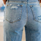 Rose High Rise 90's Straight Jeans in Light Wash - Judy Blue