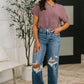 High Waist Rigid Magic l Straight Destructed + Adjustable Denim - Judy Blue