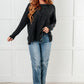 Cozy Day Brushed Hacci Sweater in Black