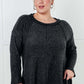 Cozy Day Brushed Hacci Sweater in Black