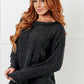 Cozy Day Brushed Hacci Sweater in Black