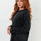 Cozy Day Brushed Hacci Sweater in Black