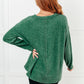 Cozy Day Brushed Hacci Sweater in Dark Green