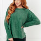 Cozy Day Brushed Hacci Sweater in Dark Green