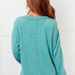 Cozy Day Brushed Hacci Sweater in Dusty Teal