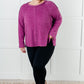 Cozy Day Brushed Hacci Sweater in Light Plum