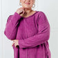 Cozy Day Brushed Hacci Sweater in Light Plum