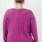 Cozy Day Brushed Hacci Sweater in Light Plum