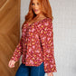 Brunch Blouse in Rust Floral