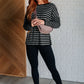 Jule Stripe Long Sleeve in Black