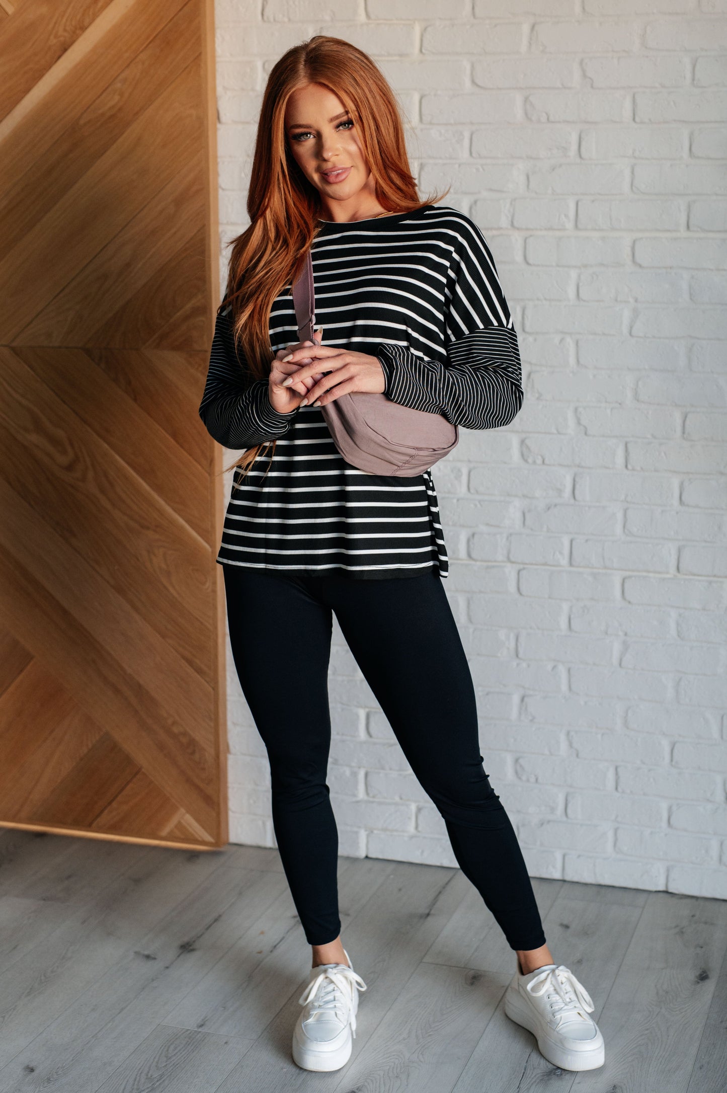 Jule Stripe Long Sleeve in Black