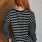 Jule Stripe Long Sleeve in Black