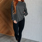 Jule Stripe Long Sleeve in Black