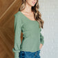 Serene Scoop Neck Long-sleeve in Olive