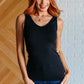 The Basics Reversible Longline Tank in Black