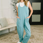 Totally Me Spaghetti Strap Jumpsuit Dusty Teal
