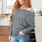 Dolman Knit Top in Charcoal