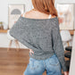 Dolman Knit Top in Charcoal