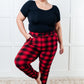 Must Have Joggers in Red Plaid