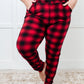 Must Have Joggers in Red Plaid