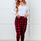 Must Have Joggers in Red Plaid