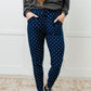 Must Have Joggers in Blue/White Polka Dot