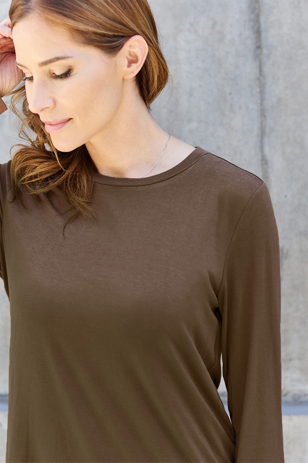 The Basics Round Neck Long Sleeve Top