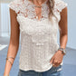 Madeline Lace Detail Notched Blouse