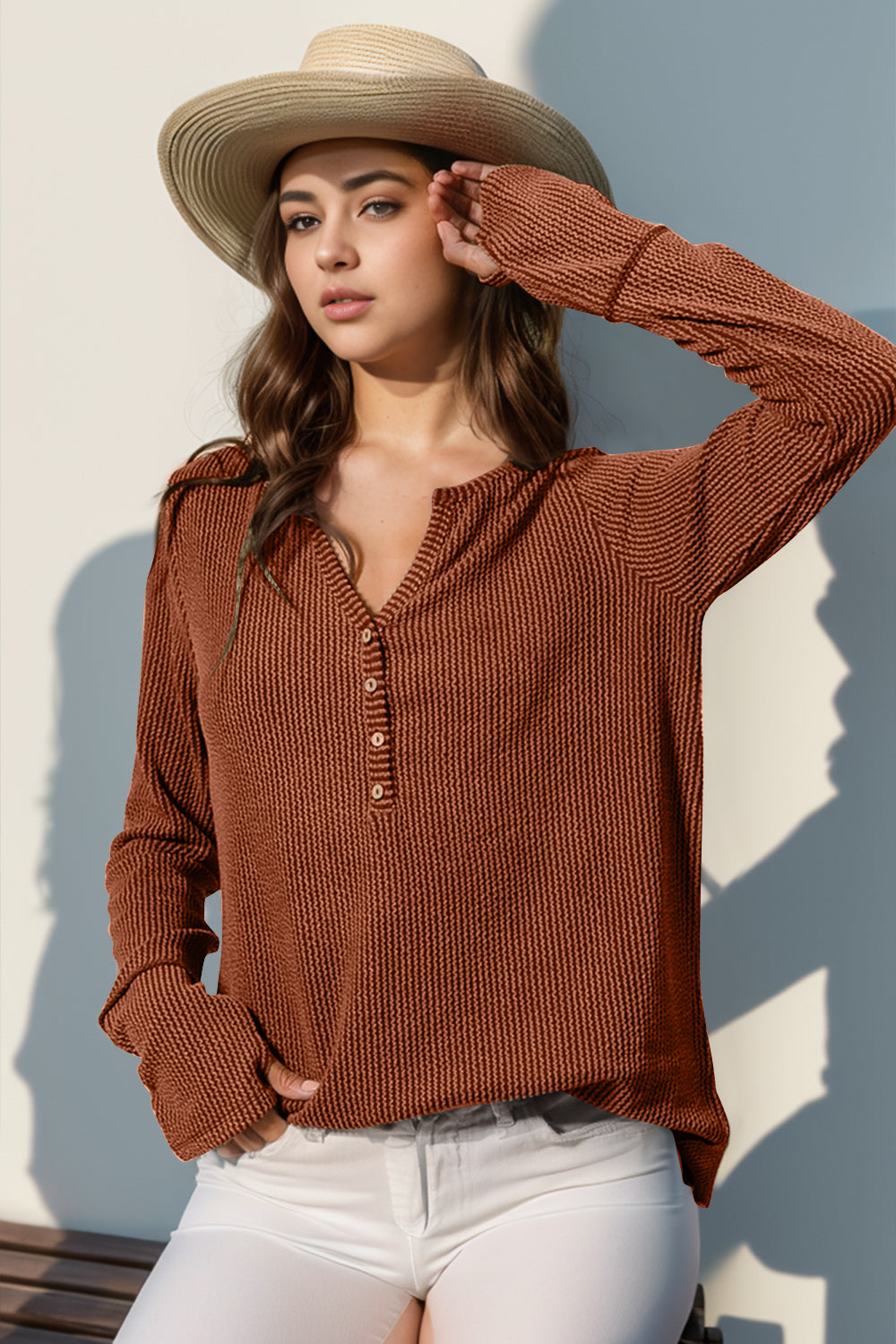 Allie Ribbed Thumbhole Long Sleeve